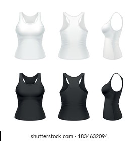 Vector mockup of classic women's singlet.