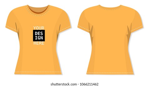 vector mockup for color t-shirt