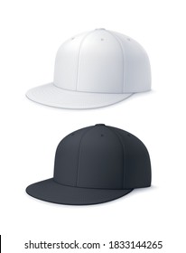 Vector Mockup Of Flat Bill Cap.