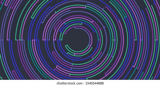 vector mockup illustration of blue linear circular round pattern for minimal texture or concentric background