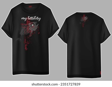 vector mockup illustration t shirt design