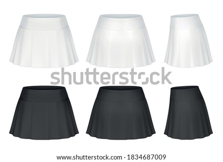 Vector mockup of mini skirt.