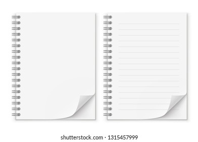 Vector Mockup of a Realistic Spiral Notebook.