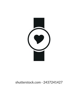 Vector Mock-up of a rectangular smart watch on the arm in a flat style, isolated on a white background.