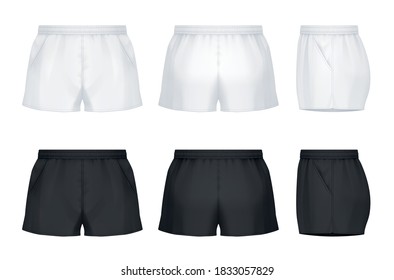 Vector mockup of rugby shorts with pockets.