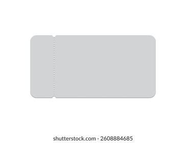 Vector mockup ticket. Coupon, discount voucher mockup. Movie, raffle, carnival blank ticket