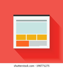 vector mockup of web design icon