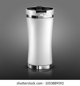 Vector Mock-up White Thermo mug