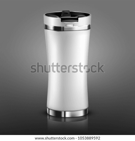 Vector Mock-up White Thermo mug