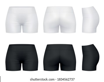 Vector Mockup Of Women's Training Shorts.