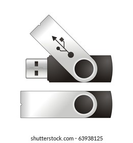 Vector model Flash USB