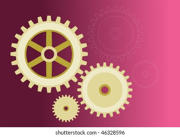 Vector model of gears, in 3 different versions