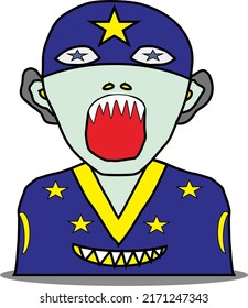vector model monster and ghost icon, suitable design for symbols, logos, memes, backgrounds