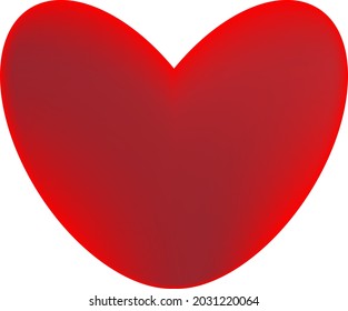 vector model in the shape of a red heart