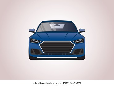 Vector Model Of Sportback Car. Audi A7.