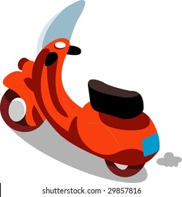 Vector model of vespa on white background