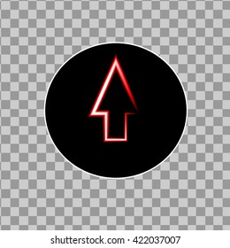 vector moder illustration arrow neon sign icon