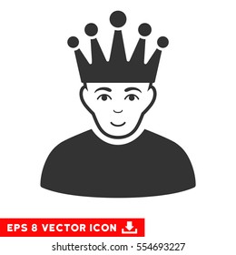 Vector Moderator EPS vector icon. Illustration style is flat iconic gray symbol on a transparent background.