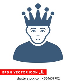 Vector Moderator EPS vector pictogram. Illustration style is flat iconic blue symbol on a transparent background.