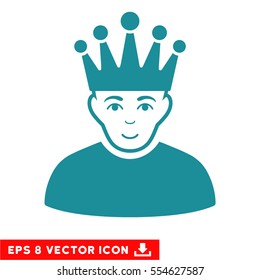 Vector Moderator EPS vector pictograph. Illustration style is flat iconic soft blue symbol on a transparent background.
