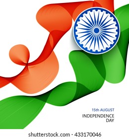 Vector modern 15 august happy independence day. Eps10