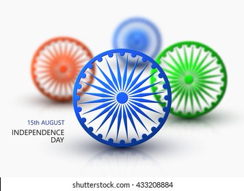 Vector modern 15 august happy independence day. Eps10