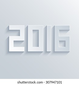 vector modern 2016 New Year background. Creative illustration 