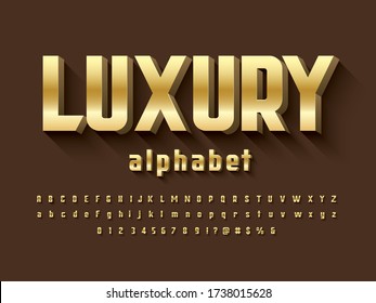 Vector del diseño moderno del alfabeto en negrita 3D