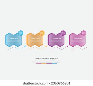diseño de plantillas de infografía de negocios 3d de vector moderno con pasos