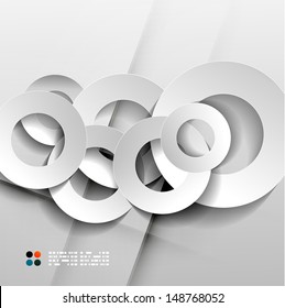 Vector modern 3d circles