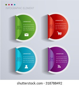 Vector Modern 4 options Infographic Template design.Step for presentation and workflow banner design. 
