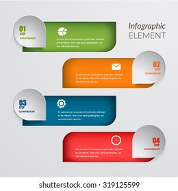 Vector Modern 4 options Infographic Template design.Step for presentation and workflow banner design.