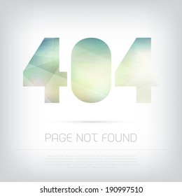 Vector modern 404 page design with colorful trendy and modern polygonal texture