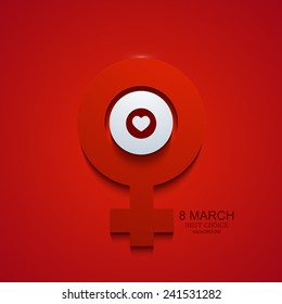 Vector modern 8 march background. Womens day banner. Eps10