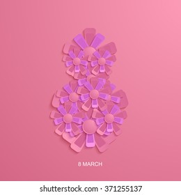 Vector modern 8 march background. Womans day