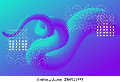 vector of Modern Abstract 3D Colorful Fluid background