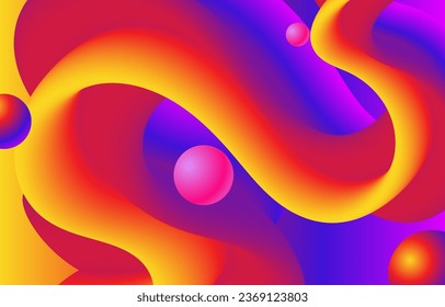 vector de fondo fluido colorido y abstracto moderno 3D