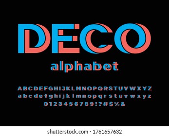 Vector of modern abstract alphabet design