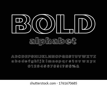 Vector of modern abstract alphabet design