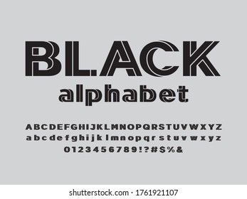 Vector of modern abstract alphabet design