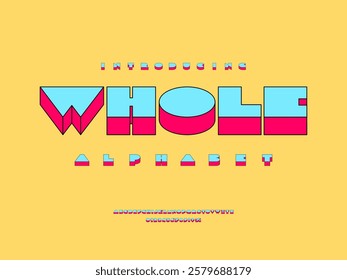 Vector of modern abstract alphabet design with uppercase, number and symbols