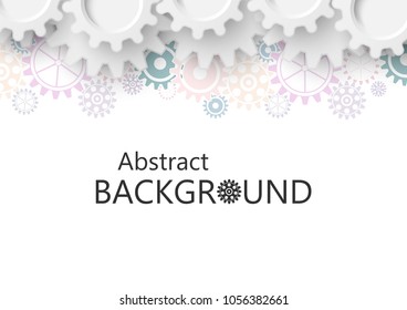 Vector modern abstract background with colorful gears.