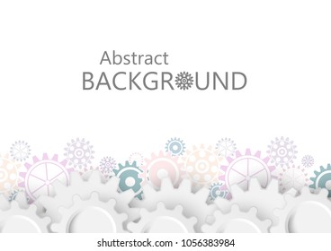 Vector modern abstract background with colorful gears.