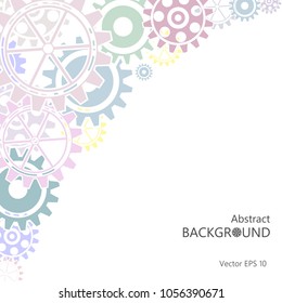 Vector modern abstract background with colorful gears.
