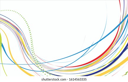 vector modern abstract background with colorful waves