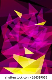 Vector modern abstract background illustration made of colorful triangles