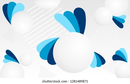 Vector modern abstract background with multicolored shapes.
