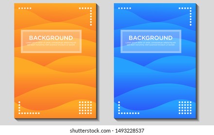 Vector modern abstract background wallpaper wavy wave fluid Rounded Shape Business, Office, Company, Modern cover, magazine, book, folder, Brochure, annual report.