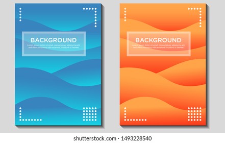 Vector modern abstract background wallpaper wavy wave fluid Rounded Shape Business, Office, Company, Modern cover, magazine, book, folder, Brochure, annual report.