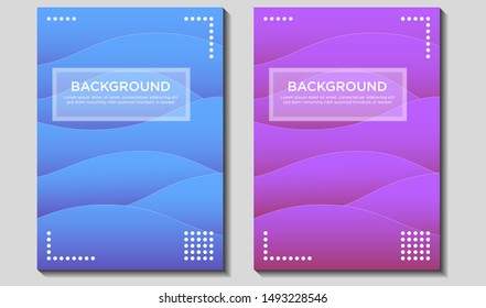 Vector modern abstract background wallpaper wavy wave fluid Rounded Shape Business, Office, Company, Modern cover, magazine, book, folder, Brochure, annual report.